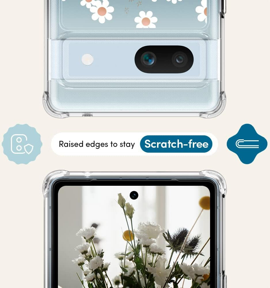 Spigen Cyrill Cecile Google Pixel 7a Hoesje Back Cover White Daisy afbeelding 4