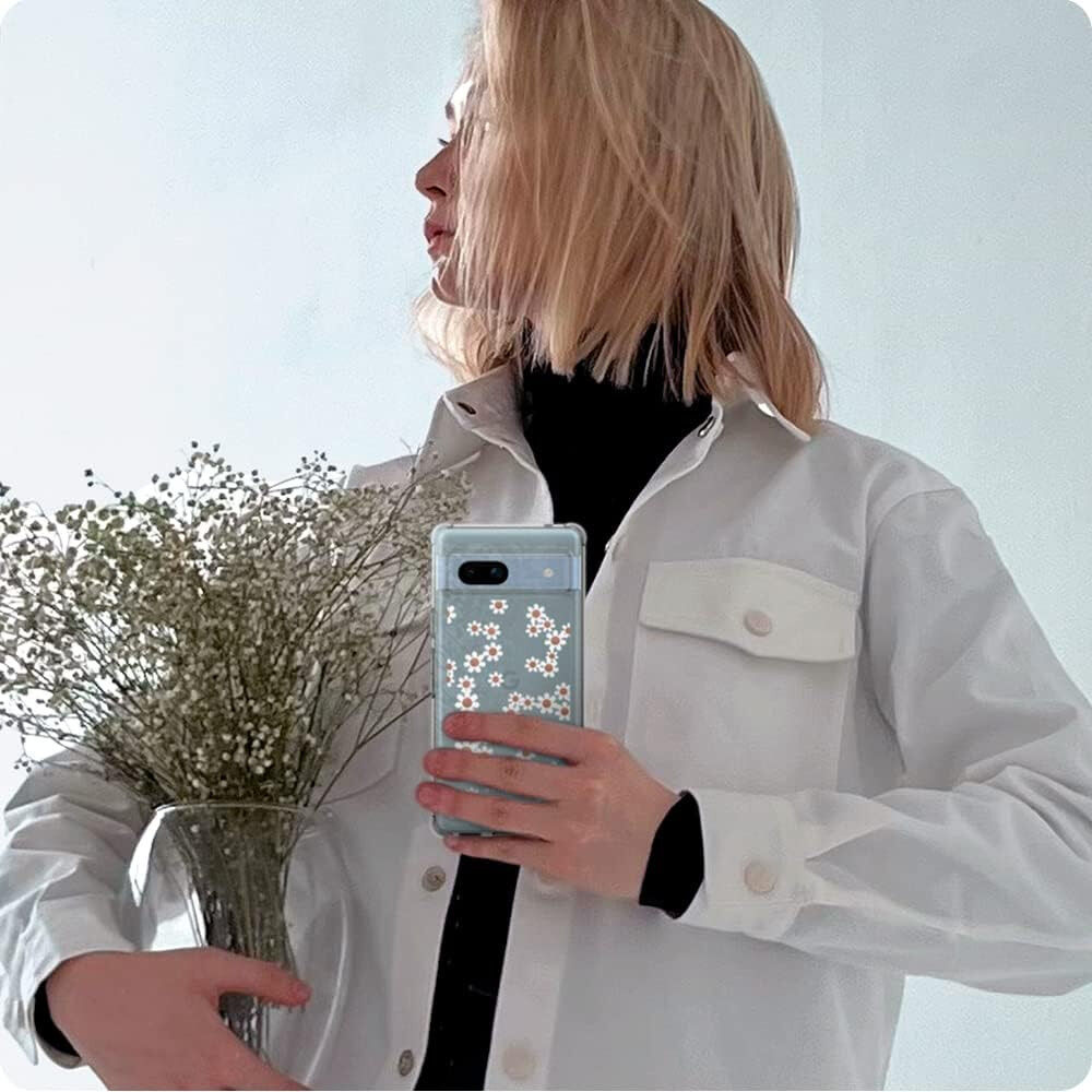 Spigen Cyrill Cecile Google Pixel 7a Hoesje Back Cover White Daisy afbeelding 6