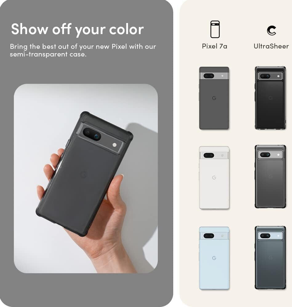 Spigen Cyrill Ultra Sheer Google Pixel 7a Hoesje Back Cover Grijs afbeelding 5