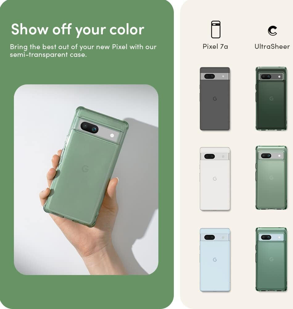 Spigen Cyrill Ultra Sheer Google Pixel 7A Hoesje Back Cover Groen afbeelding 5