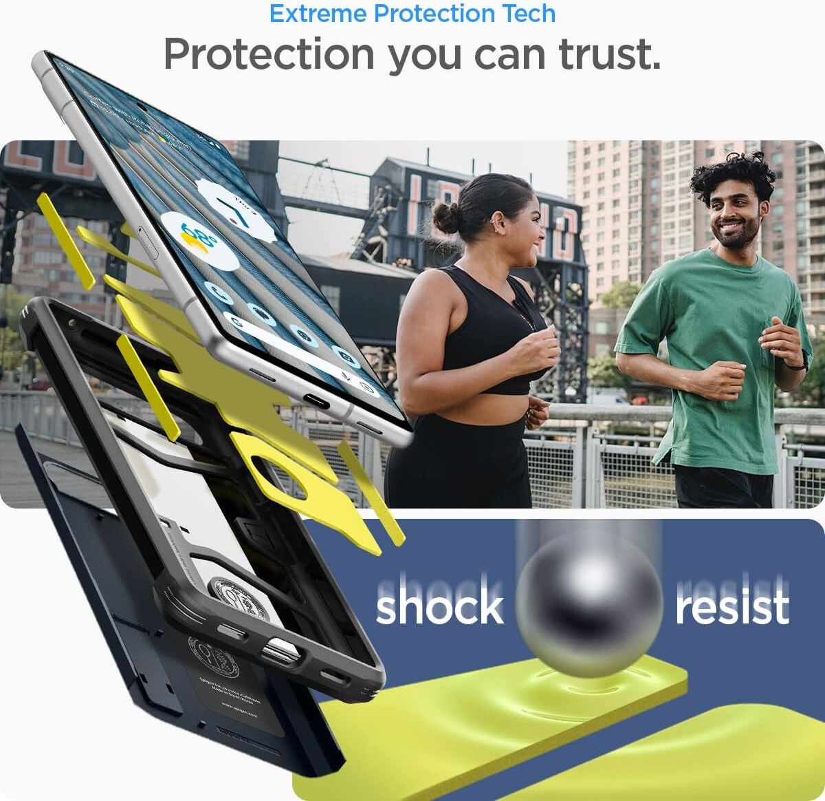 Spigen Tough Armor Google Pixel 7A Hoesje Back Cover Grijs afbeelding 3