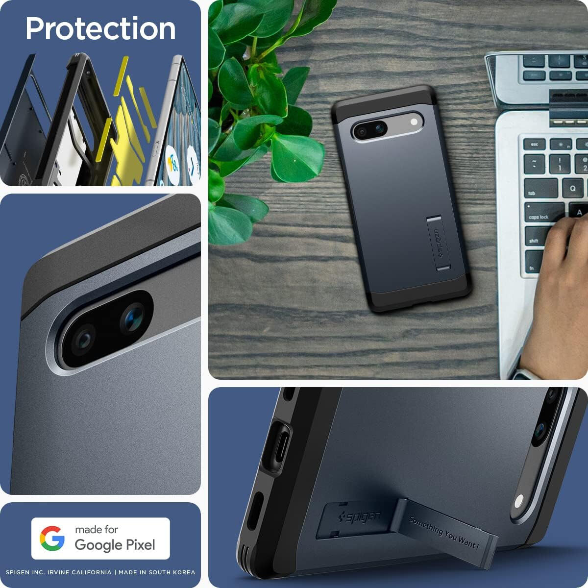 Spigen Tough Armor Google Pixel 7A Hoesje Back Cover Grijs afbeelding 7