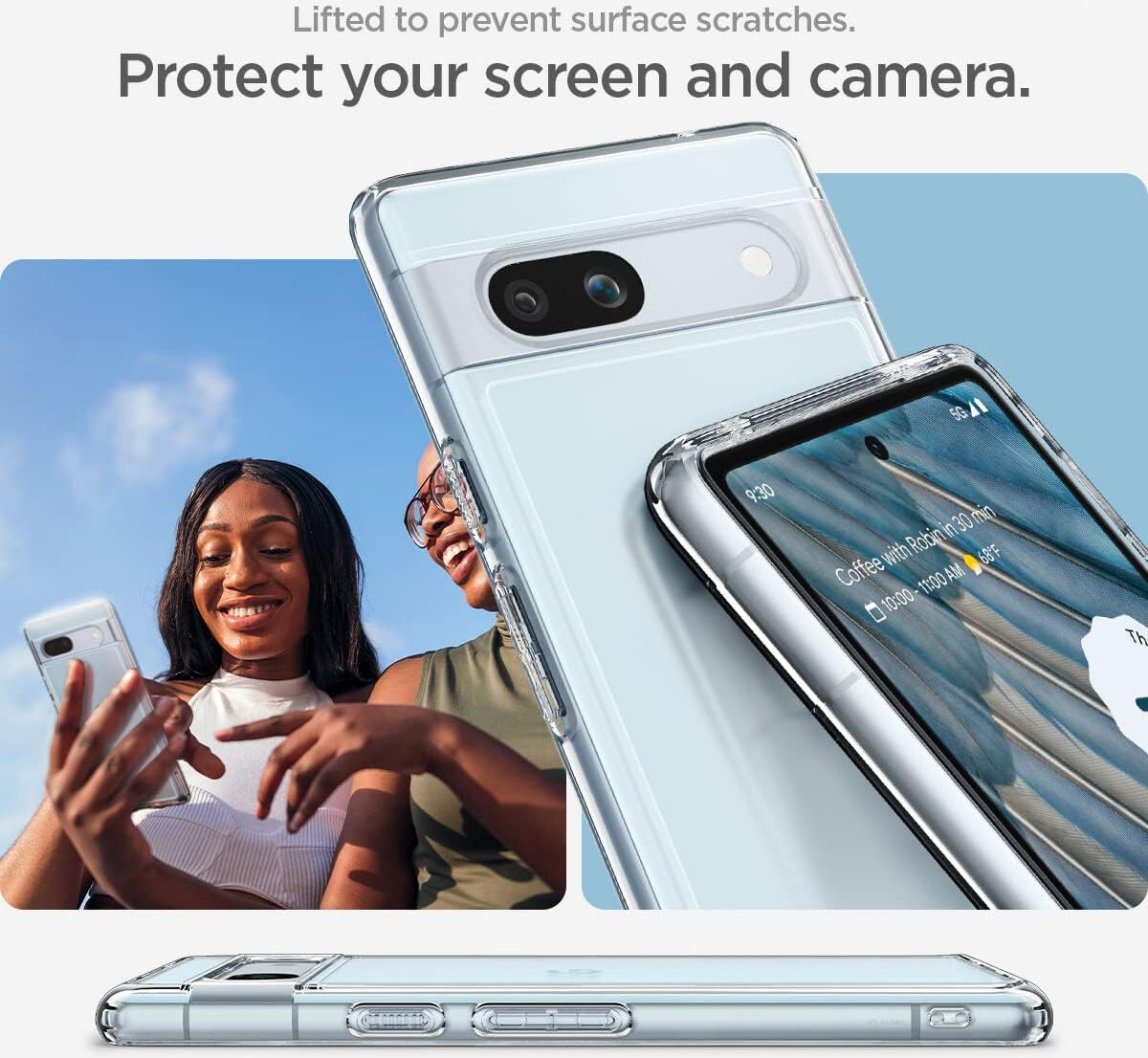Spigen Ultra Hybrid Google Pixel 7A Hoesje Back Cover Transparant afbeelding 4