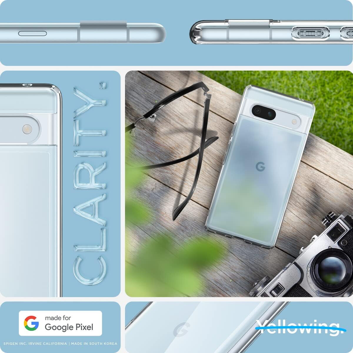 Spigen Ultra Hybrid Google Pixel 7A Hoesje Back Cover Transparant afbeelding 7