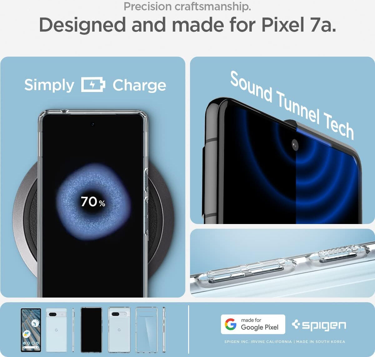 Spigen Ultra Hybrid Google Pixel 7A Hoesje Back Cover Transparant afbeelding 8