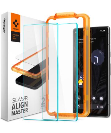 Spigen AlignMaster Google Pixel 7A Tempered Glass (2-Pack) Screen Protectors