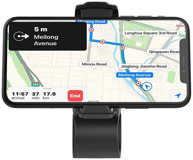 Hoco CA50 Universele Telefoonhouder Auto Dashboard met Clip Zwart afbeelding 6