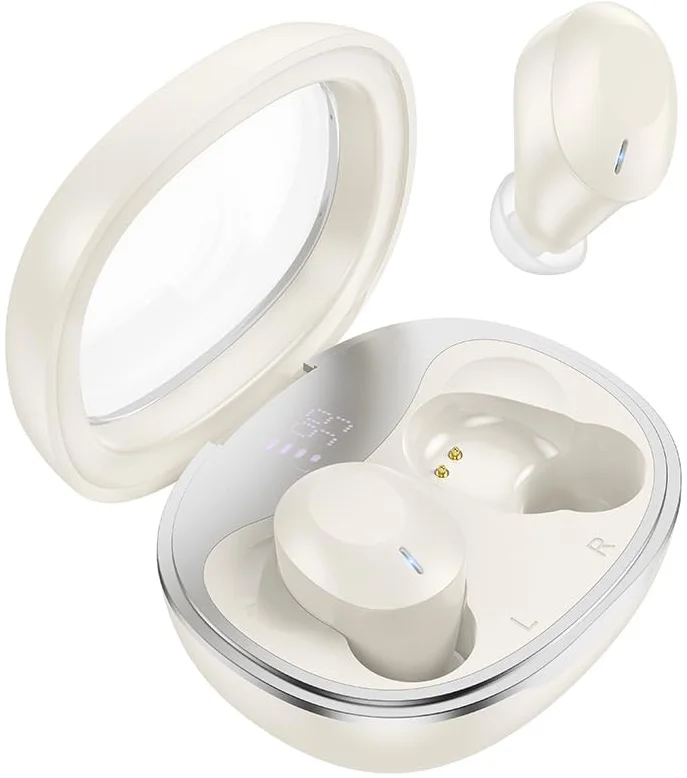 Hoco EQ3 Draadloze Oortjes Smart True Wireless Bluetooth Headset Beige afbeelding 1