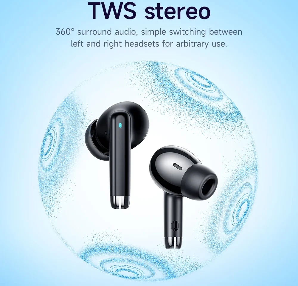 Hoco EQ2 True Wireless Headset Bluetooth 5.3 Draadloze Oortjes Wit afbeelding 5