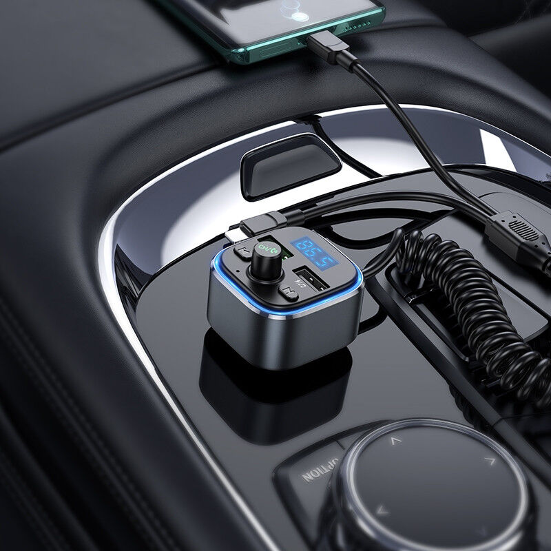 Hoco Bluetooth 5.0 Muziek Transmitter en Autolader + Universele Kabel afbeelding 4