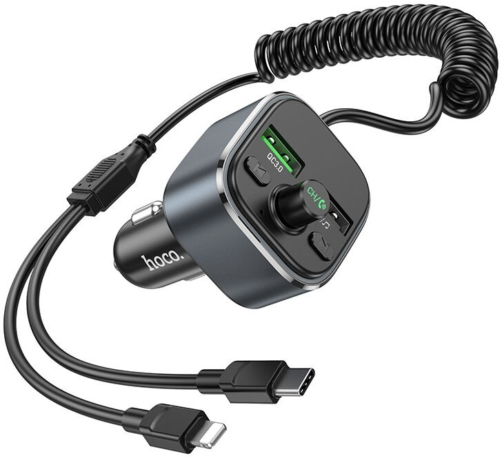 Hoco Bluetooth 5.0 Muziek Transmitter en Autolader + Universele Kabel afbeelding 6