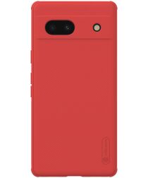 Nillkin Super Frosted Shield Google Pixel 7a Hoesje Back Cover Rood