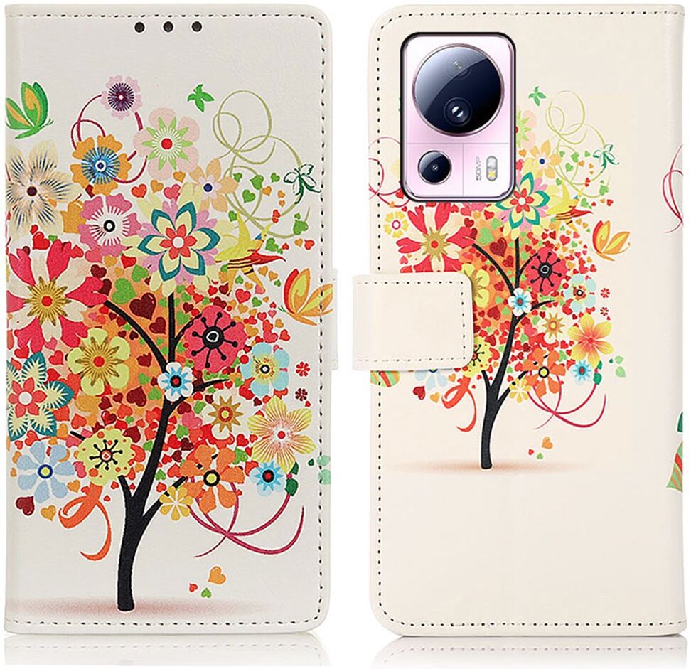 Xiaomi 13 Lite Hoesje Portemonnee Book Case Bloemen Boom Print afbeelding 1