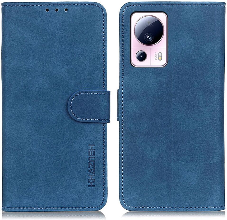 KHAZNEH Xiaomi 13 Lite Hoesje Retro Wallet Book Case Blauw afbeelding 2