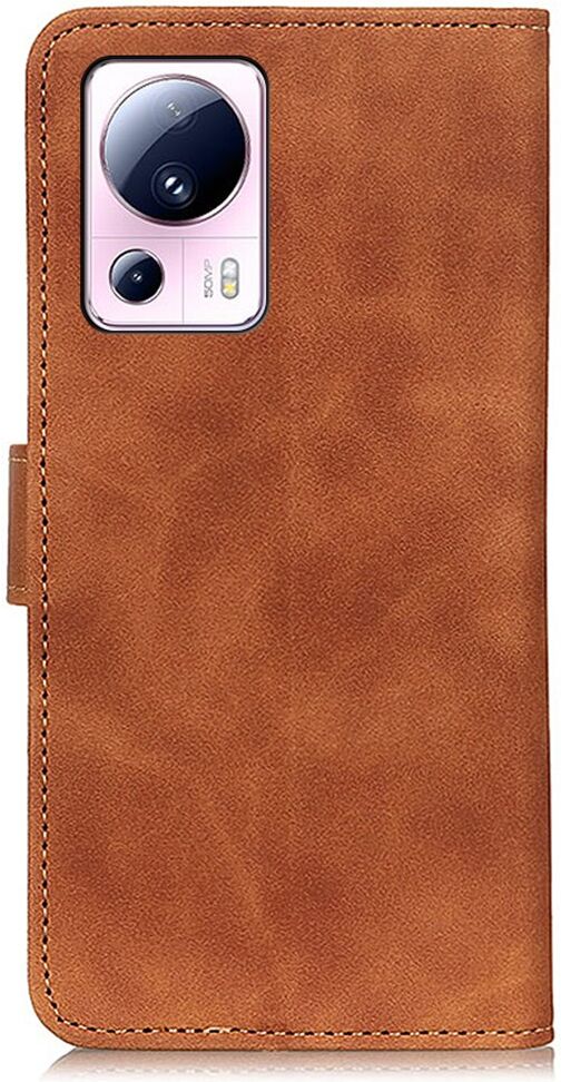 KHAZNEH Xiaomi 13 Lite Hoesje Retro Wallet Book Case Bruin afbeelding 9