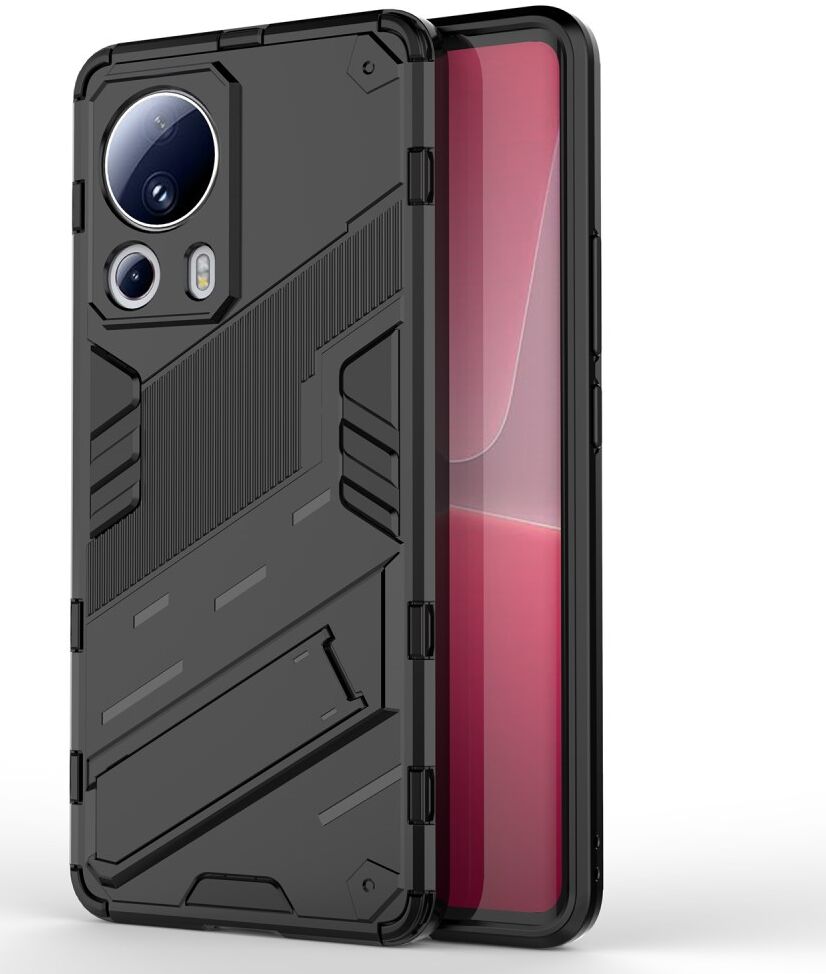 Xiaomi 13 Lite Hoesje Shockproof Kickstand Back Cover Zwart afbeelding 1