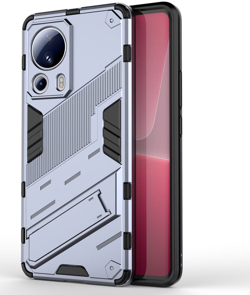 Xiaomi 13 Lite Hoesje Shockproof Kickstand Back Cover Blauw afbeelding 1