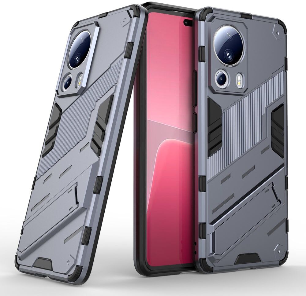 Xiaomi 13 Lite Hoesje Shockproof Kickstand Back Cover Blauw afbeelding 2