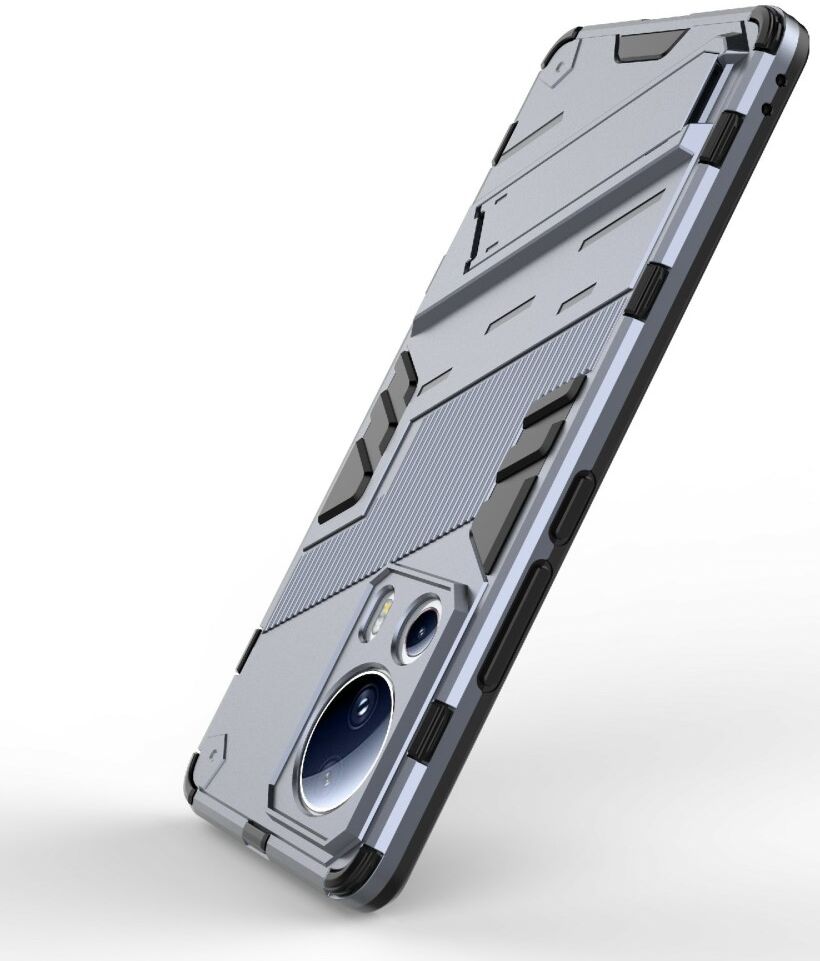 Xiaomi 13 Lite Hoesje Shockproof Kickstand Back Cover Blauw afbeelding 4