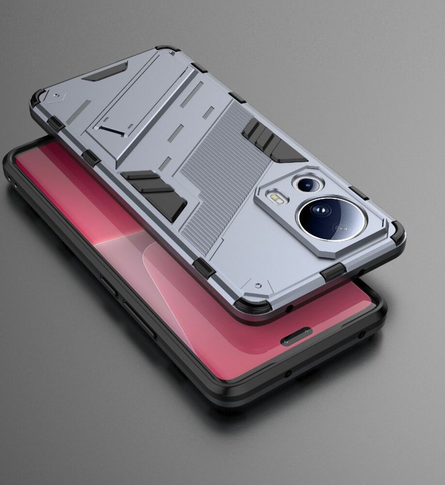 Xiaomi 13 Lite Hoesje Shockproof Kickstand Back Cover Blauw afbeelding 6