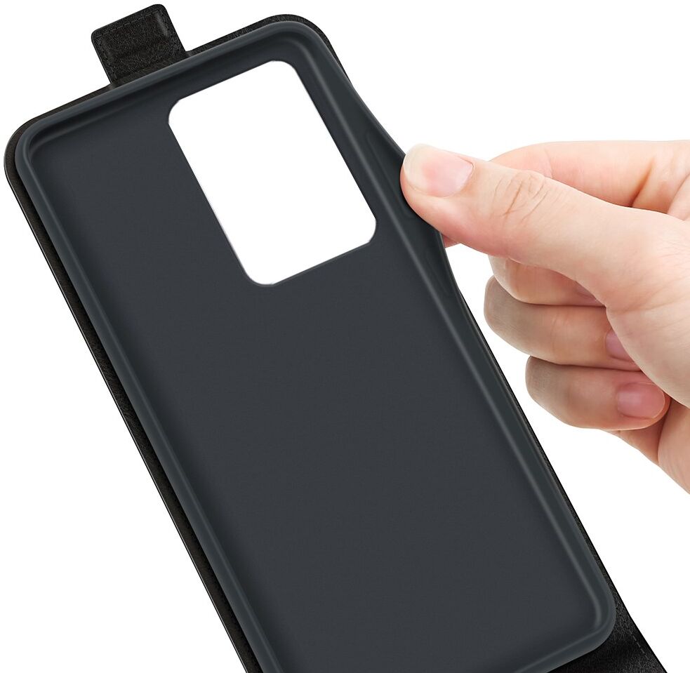 Xiaomi 13 Lite Hoesje Verticale Flip Wallet Case Kunstleer Zwart afbeelding 4