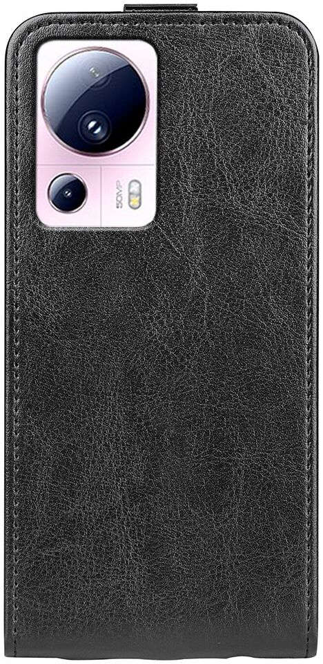 Xiaomi 13 Lite Hoesje Verticale Flip Wallet Case Kunstleer Zwart afbeelding 8
