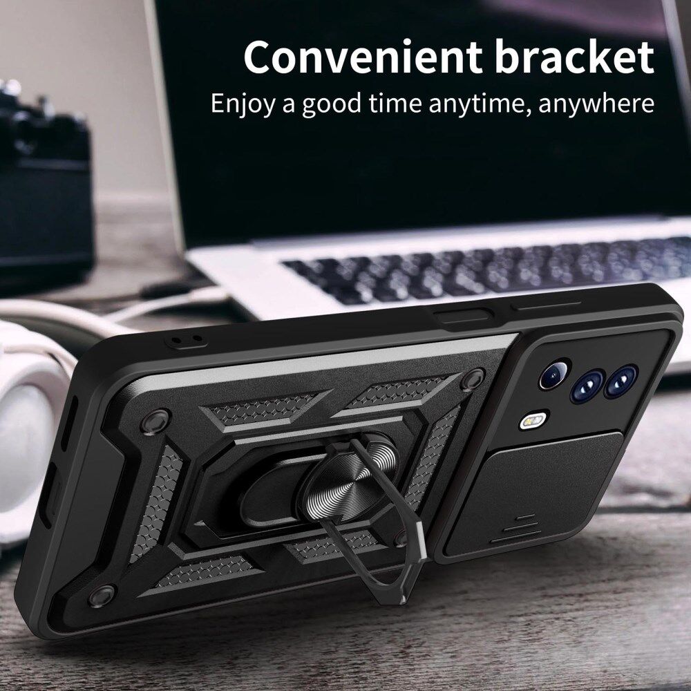 Xiaomi 13 Lite Hoesje met Magnetische Kickstand Ring Rood afbeelding 6