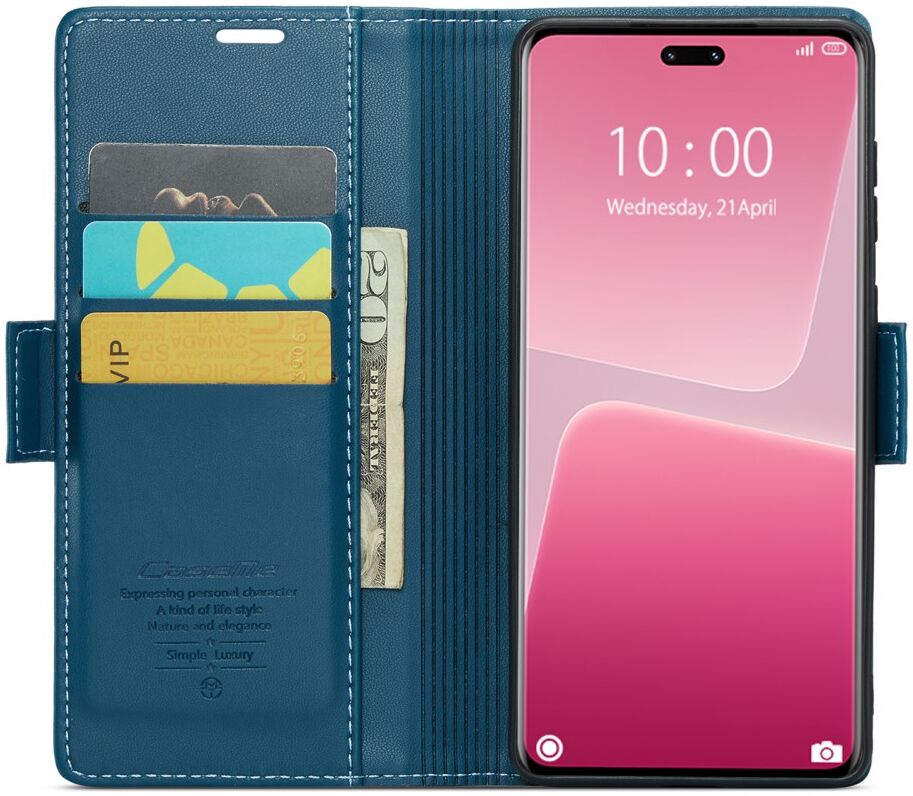 CaseMe 013 Xiaomi 13 Lite Book Case met Pasjeshouder Blauw afbeelding 1