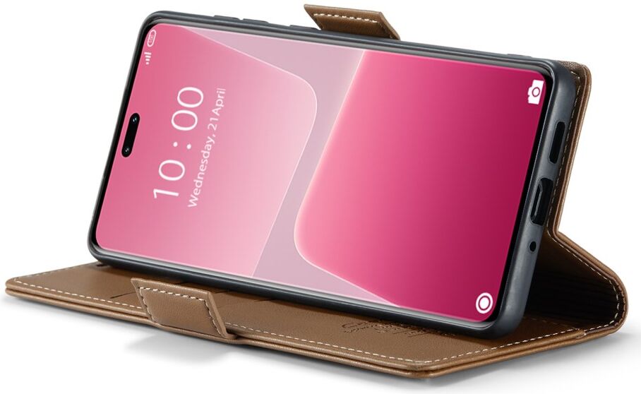 CaseMe 023 Xiaomi 13 Lite Book Case met Pasjeshouder Bruin afbeelding 3
