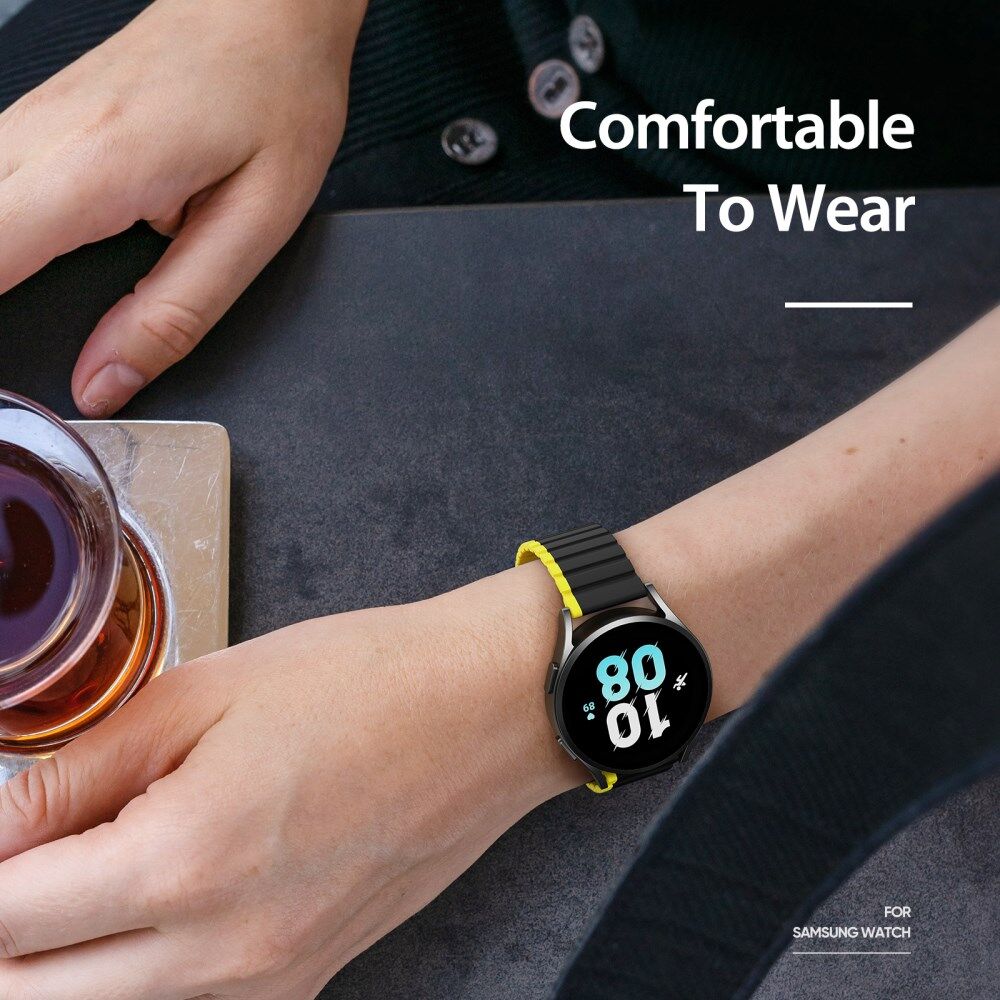 Dux Ducis LD Strap - Universeel Smartwatch Bandje 20MM - Zwart Geel afbeelding 8