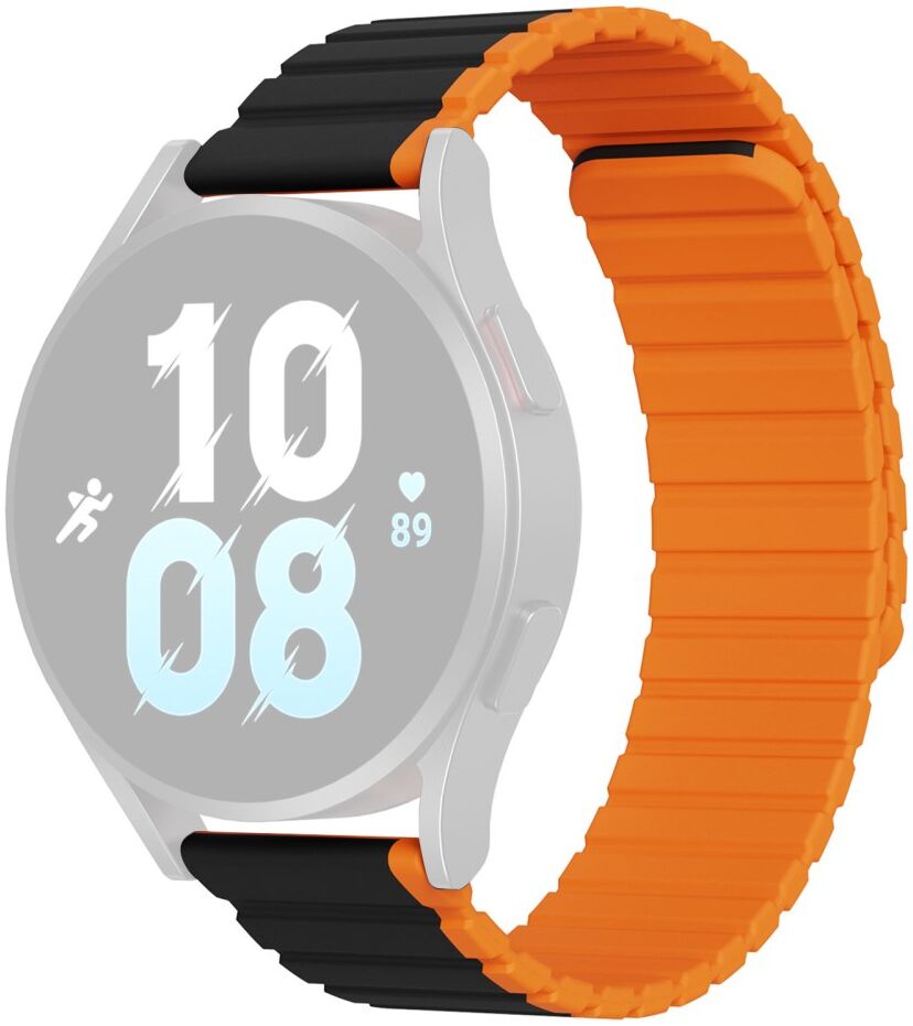 Dux Ducis LD Strap Universeel Smartwatch Bandje 20MM Zwart Oranje afbeelding 1