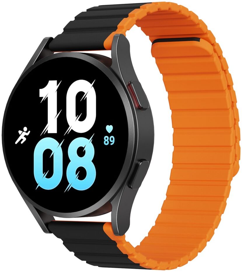 Dux Ducis LD Strap Universeel Smartwatch Bandje 20MM Zwart Oranje afbeelding 10