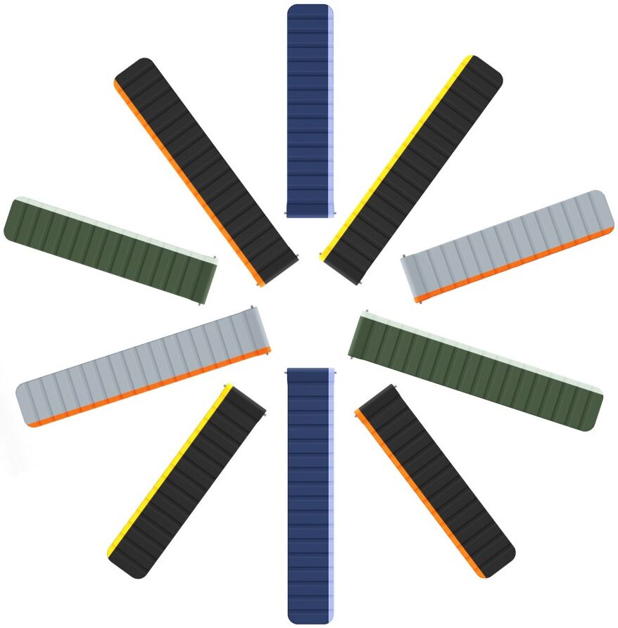 Dux Ducis LD Strap Universeel Smartwatch Bandje 20MM Grijs Oranje afbeelding 11