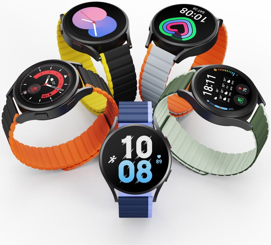 Dux Ducis LD Strap Universeel Smartwatch Bandje 20MM Grijs Oranje afbeelding 12