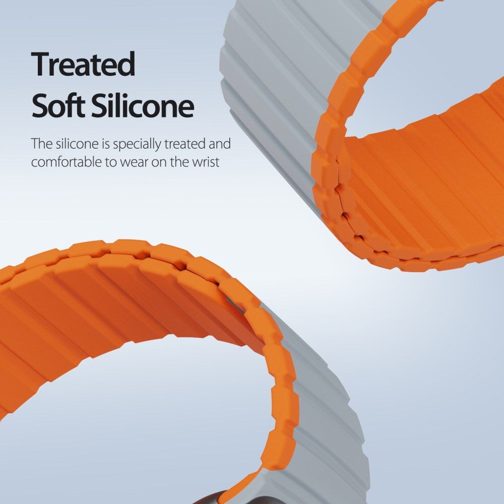 Dux Ducis LD Strap Universeel Smartwatch Bandje 20MM Grijs Oranje afbeelding 5