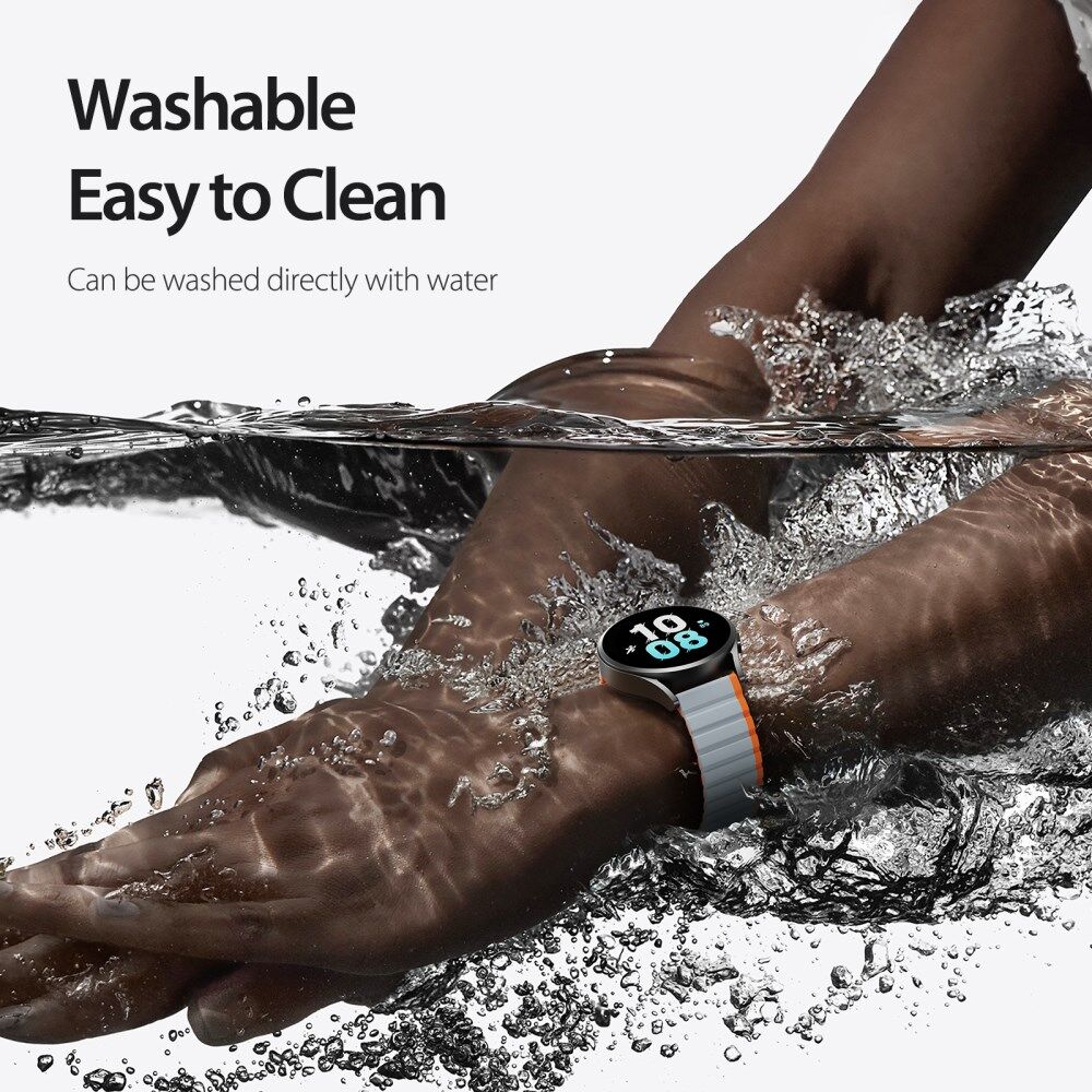 Dux Ducis LD Strap Universeel Smartwatch Bandje 20MM Grijs Oranje afbeelding 6