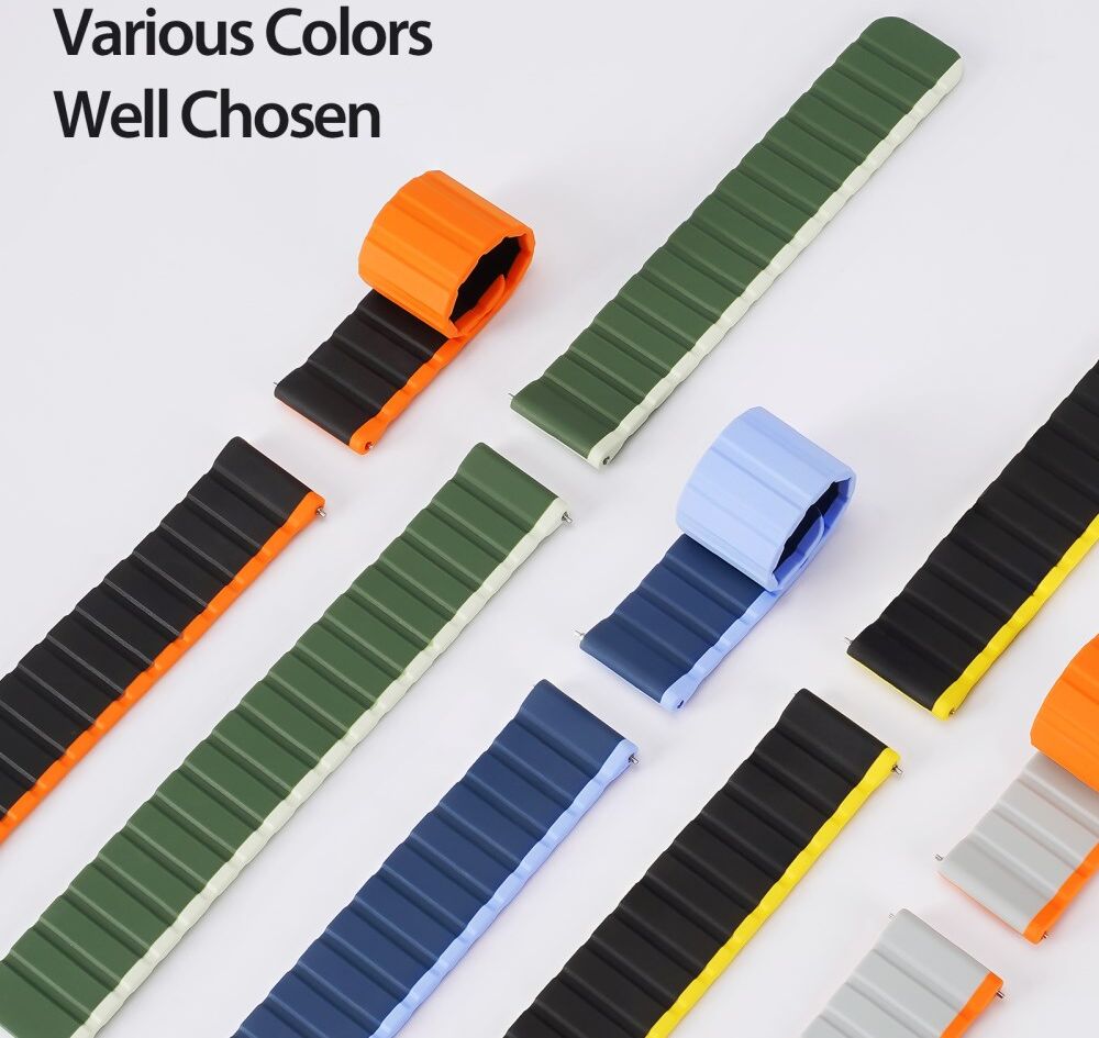 Dux Ducis LD Strap Universeel Smartwatch Bandje 20MM Grijs Oranje afbeelding 7