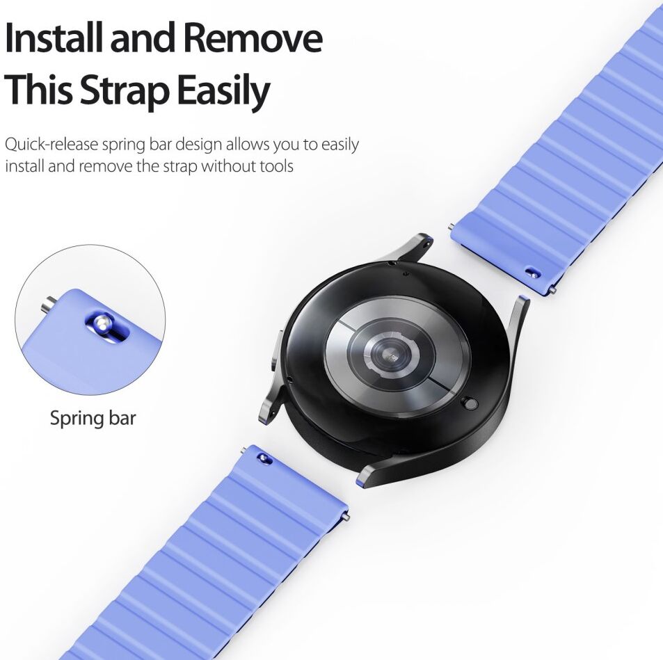 Dux Ducis LD Strap Universeel Smartwatch Bandje 20MM Blauw afbeelding 9