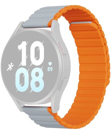 Dux Ducis LD Strap - Universeel Smartwatch Bandje 22MM - Grijs Oranje Bandjes