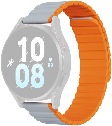 Dux Ducis LD Strap - Universeel Smartwatch Bandje 22MM - Grijs Oranje afbeelding 1