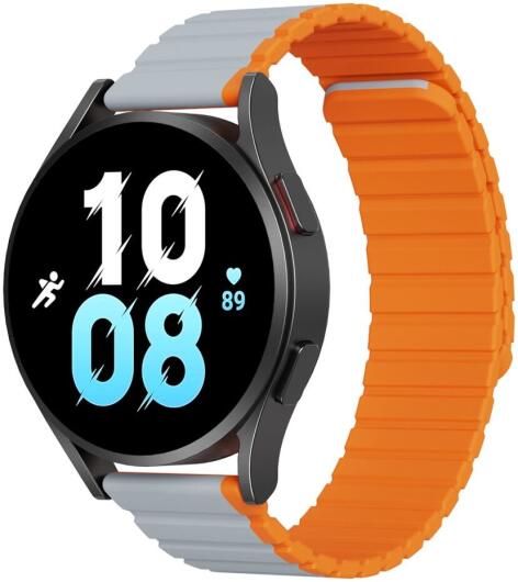 Dux Ducis LD Strap - Universeel Smartwatch Bandje 22MM - Grijs Oranje afbeelding 10