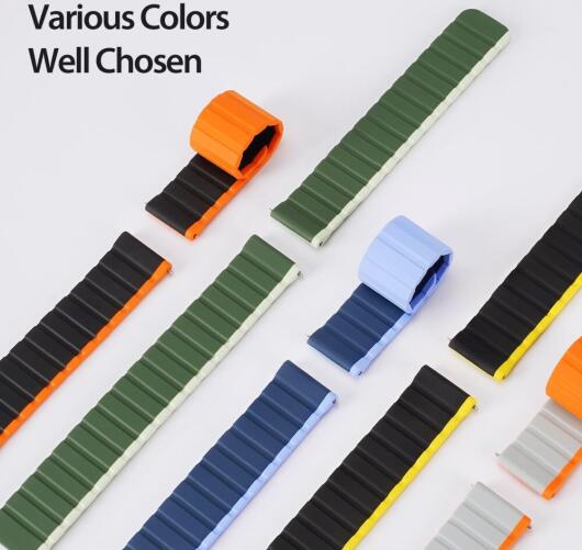 Dux Ducis LD Strap - Universeel Smartwatch Bandje 22MM - Grijs Oranje afbeelding 7