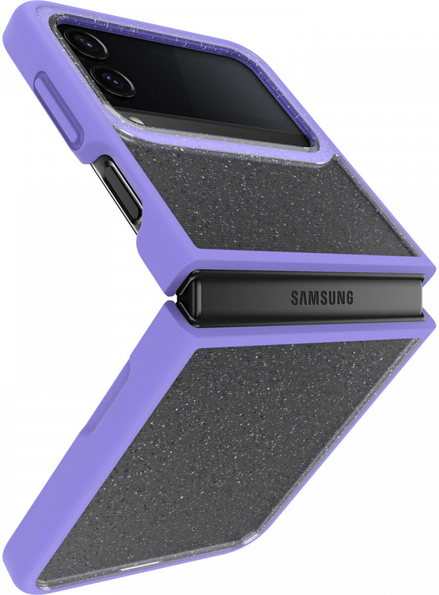 OtterBox Thin Flex Samsung Galaxy Z Flip 4 Hoesje Glitter Clear Paars