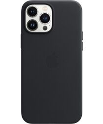 Origineel iPhone 13 Pro Max Hoesje MagSafe Leather Case Zwart