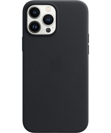 Origineel iPhone 13 Pro Max Hoesje MagSafe Leather Case Zwart Hoesjes