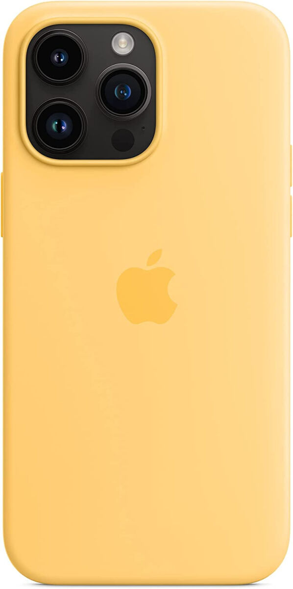 Origineel Apple iPhone 14 Pro Max Hoesje MagSafe Silicone Case Geel afbeelding 6