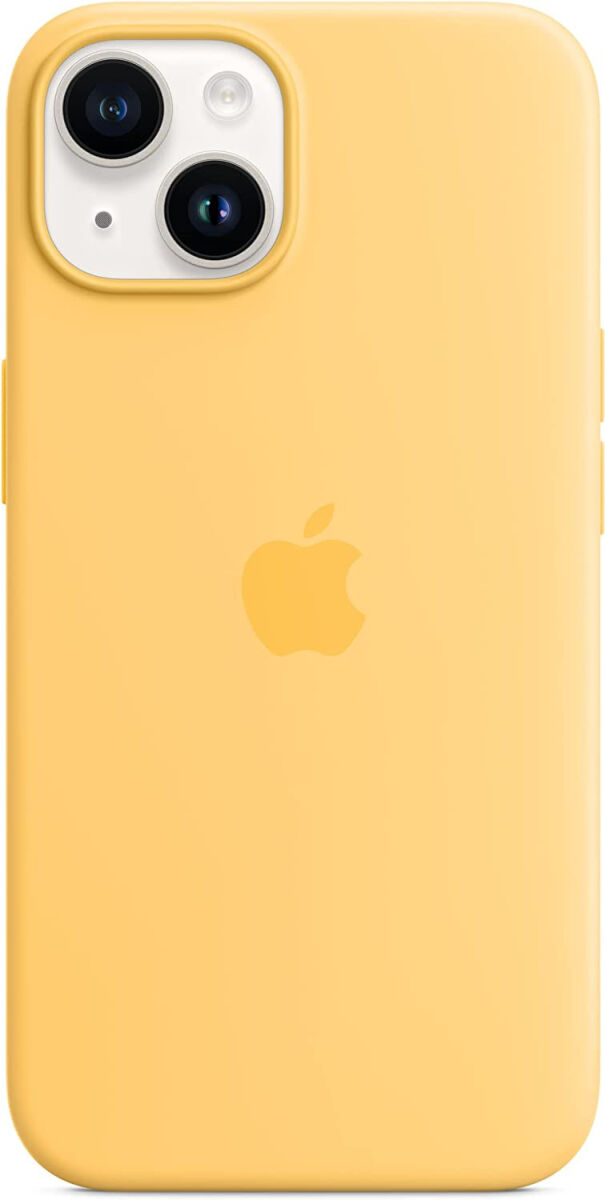 Origineel Apple iPhone 14 Hoesje MagSafe Silicone Case Geel afbeelding 1
