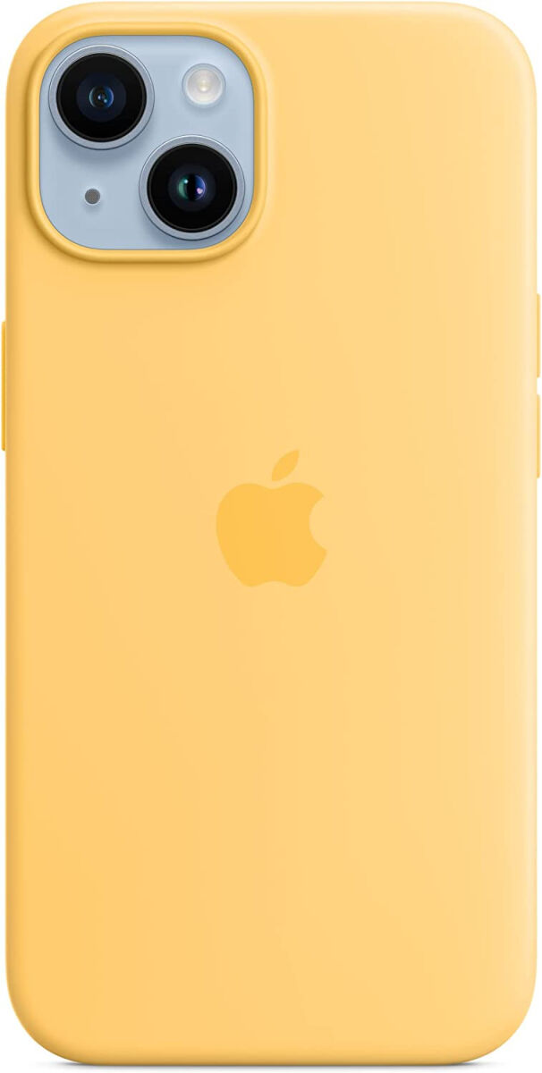 Origineel Apple iPhone 14 Hoesje MagSafe Silicone Case Geel afbeelding 2