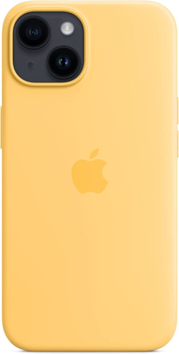 Origineel Apple iPhone 14 Hoesje MagSafe Silicone Case Geel afbeelding 7
