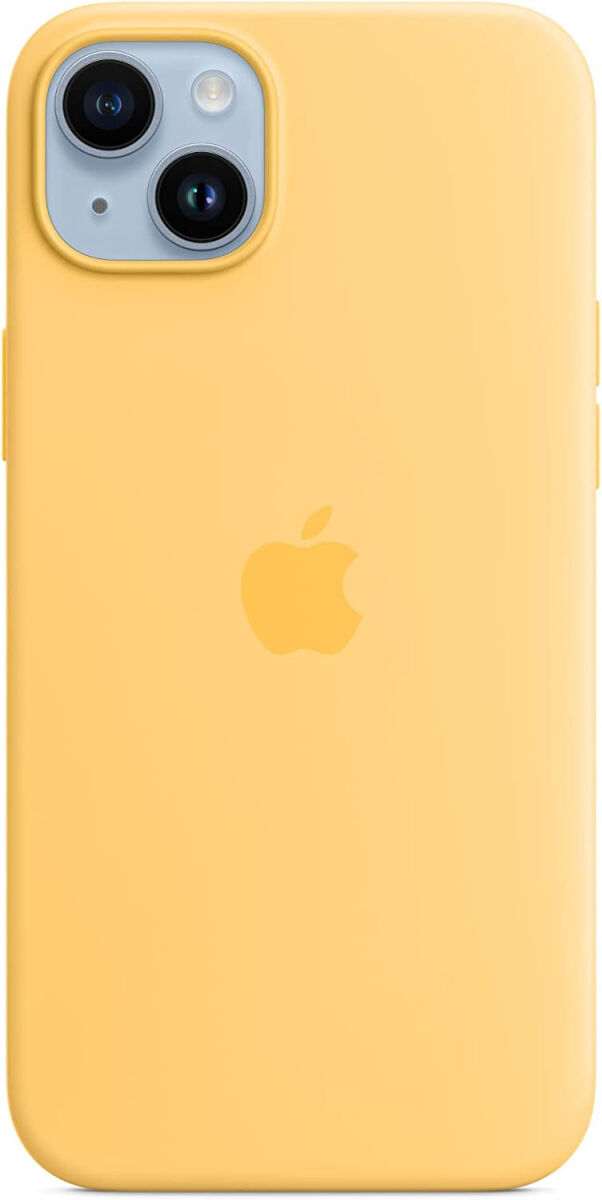 Origineel Apple iPhone 14 Plus Hoesje MagSafe Silicone Case Geel afbeelding 2